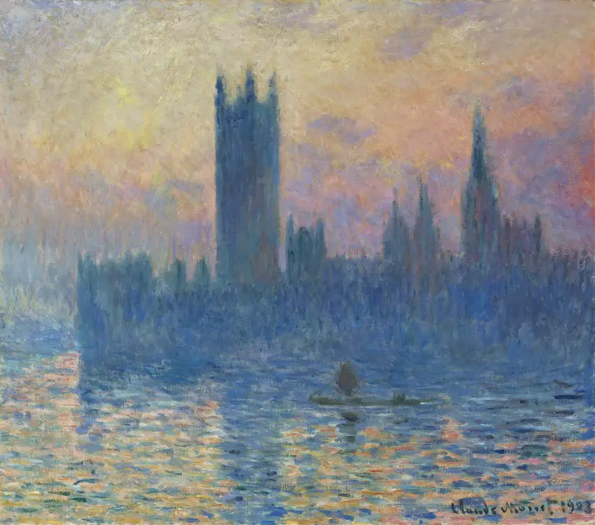 The Houses of Parliament,Sunset (1903) by Claude Monet